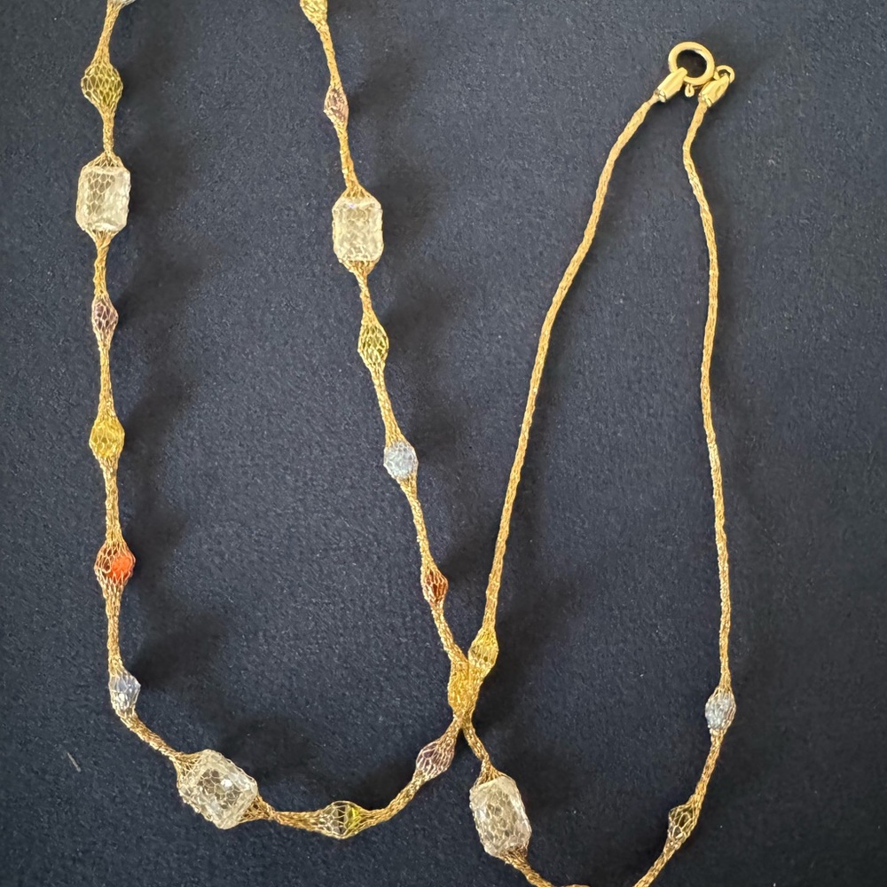 ‼️SOLD‼️ 14k Gold necklace with semi-precious stones